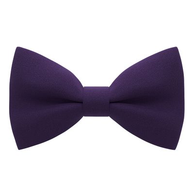 Bow Tie House Babies Classic Pre-Tied Bow Tie Formal Solid Tuxedo Bowtie (Small, Eggplant)