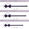 Bow Tie House Babies Classic Pre-Tied Bow Tie Formal Solid Tuxedo Bowtie (Small, Eggplant) view 4