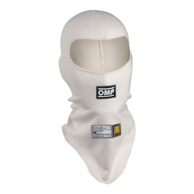 OMP First - FIA Approved Racing Balaclava, White, Size XS-S