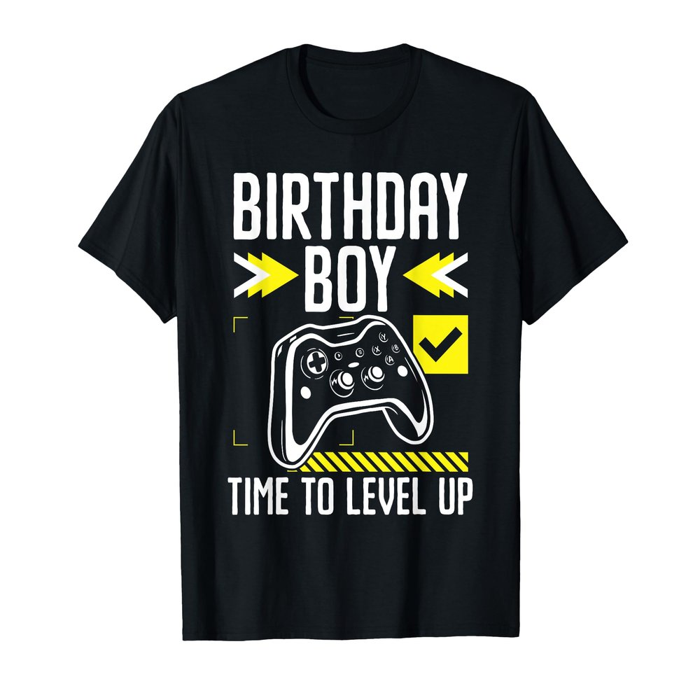 Birthday Boy Time To Level Up Video Game Gift for a Gamer T-Shirt