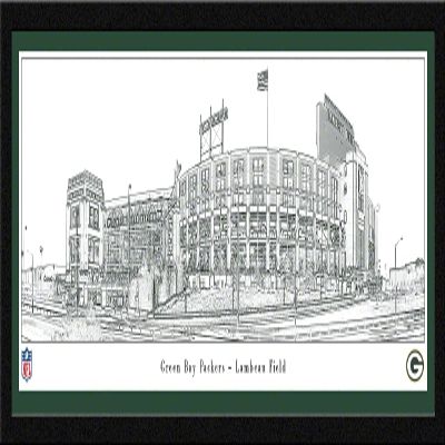 Lambeau Field, Home of the Green Bay Packers - 42x15.5-inch Single Mat, Select Framed Picture by Blakeway Panoramas