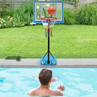 Portable Basketball Hoops & Goal Outdoor Basketball Equipment Height Adjustable Height Adjustment: 1.15m to 1.35m Easy to Assemble Strong and Stable