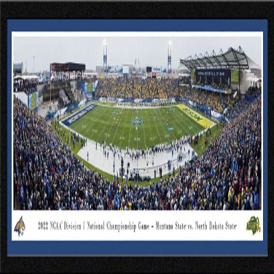 2022 FCS Championship Game - Montana State vs North Dakota State - 42x15.5-inch Single Mat, Select Framed Picture by Blakeway Panoramas