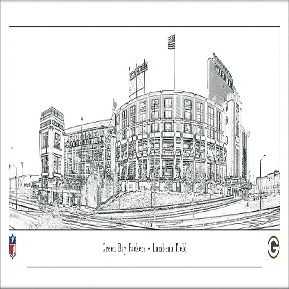 Lambeau Field, Home of the Green Bay Packers - Unframed 40 x 13.5 Poster by Blakeway Panoramas
