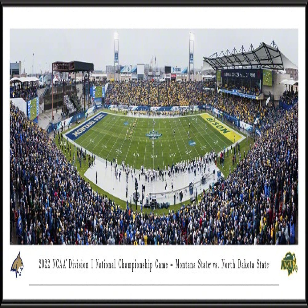2022 FCS Championship Game - Montana State vs North Dakota State - 40.25x13.75-inch Standard Framed Print by Blakeway Panoramas