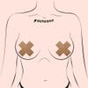 PASTEASE X Pasties - Rose Gold X Nipple Covers for Festivals, Raves, & Lingerie | Halloween Accessory | Latex Free & Made in USA (Sheeny Rosegold X) view 3