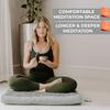 Florensi Yoga & Meditation Bundle | Grey Zabuton Meditation Mat & Yoga Wheel 3 Pack view 2