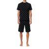 Lacoste Men's Mini Croc Print Pajama Set, Midnight Blue/Natural White, X-Small view 1