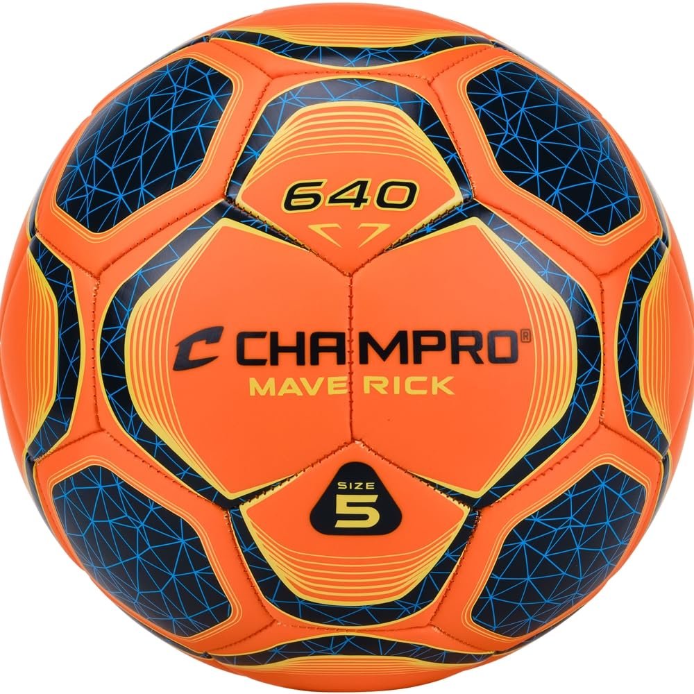 Champro Maverick Soccer Ball, Size 4, Optic Orange
