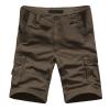 QWENTMTNTY Mens Cargo Shorts Size 36 Relaxed Fit Fashion Outdoor Summer Multi Pocket Zipper Fly Plus Size Solid Short Pants view 2