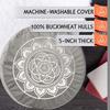 Florensi Yoga & Meditation Bundle | Grey Zabuton Meditation Mat, Grey Meditation Cushion & Yoga Wheel 3 Pack view 4