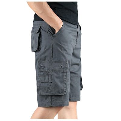 QWENTMTNTY Mens Cargo Shorts Size 36 Relaxed Fit Fashion Outdoor Summer Multi Pocket Zipper Fly Plus Size Solid Short Pants
