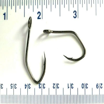 1000 Gerry's Tackle 2X Strength 150010 Sickle Open Eye Siwash Fish Hooks Size 1 - Bulk Hooks