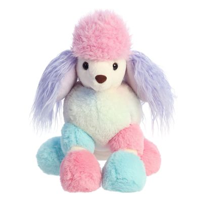 Aurora Exquisite Luxe Boutique Sophie Poodle Stuffed Animal - Luxurious Elegance - Sensory Delight - Multicolor 15 Inches