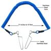 SPEARFISHING WORLD Speargun Coil Shooting Shock Line Retriever with Stainless Steel Swivel Snap Clips 15 feet view 2