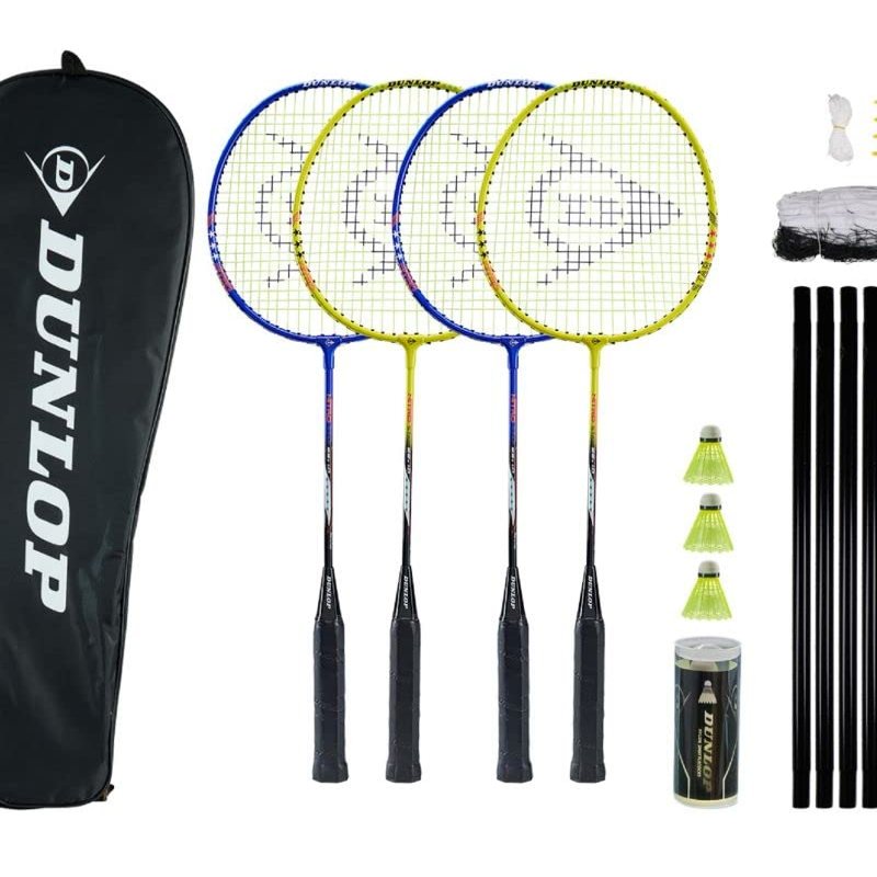 Dunlop Sports Nitro-Star SSX 1.0-4 Player Badminton Set with Net