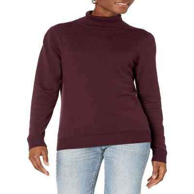 Amazon Essentials Women's Classic-Fit Lightweight Long-Sleeve Turtleneck Sweater (Available in Plus Size), Burgundy, 6X