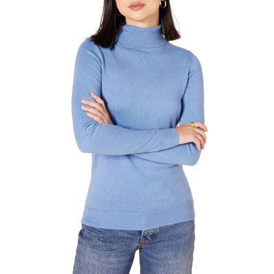 Amazon Essentials Women's Classic-Fit Lightweight Long-Sleeve Turtleneck Sweater (Available in Plus Size), Cornflower Blue, 2X