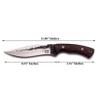 GCS Handmade Micarta Handle D2 Tool Steel Tactical knife Hunting Knife Camp Knife with leather sheath Full tang blade designed for Hunting & EDC GCS 240 (Brown Handle) view 2