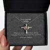 Cross Dancing Necklace - Beautiful Wife Message Card Jewelry from Husband for Anniversary Birthday Or Valentine's Day, I Love You, Black Star Design, view 3