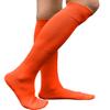 COUVER Polyester Softball Soccer Socks Baseball Football Socks for Youth Men and Women, Large, Dark Orange, 1 Pair view 1
