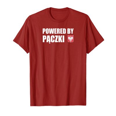 Powered By Paczki Polish Doughnut Funny T-Shirt