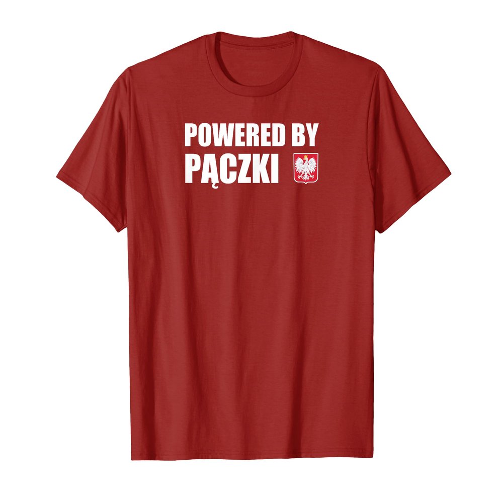 Powered By Paczki Polish Doughnut Funny T-Shirt