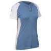 Infinite 2-Button Short Sleeve Softball Jersey, Women's 2X-Large, Light Blue view 1