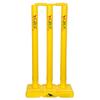 GRS India Best Heavy Plastic Cricket Stumps Set - 6 Stumps + 4 Bails + 2 Stand (One Yellow & One Floro)(Plastic Wicket Set) view 2