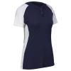 Infinite 2-Button Short Sleeve Softball Jersey, Girls' Small, Navy view 1
