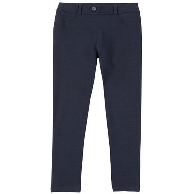 Izod Girls School Uniform Stretch Jegging Pant, Navy, 5