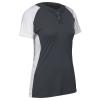 Infinite 2-Button Short Sleeve Softball Jersey, Women's 2X-Large, Graphite view 1
