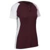 Infinite 2-Button Short Sleeve Softball Jersey, Girls' Small, Maroon view 1