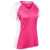 Infinite V-Neck Short Sleeve Softball Jersey, Girls' Small, Fuchsia view 1