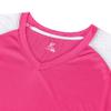 Infinite V-Neck Short Sleeve Softball Jersey, Girls' Small, Fuchsia view 3