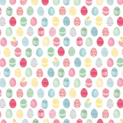 Riley Blake Easter Parade C11572 White Eggs