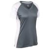 Infinite V-Neck Short Sleeve Softball Jersey, Girls' Small, Graphite view 1