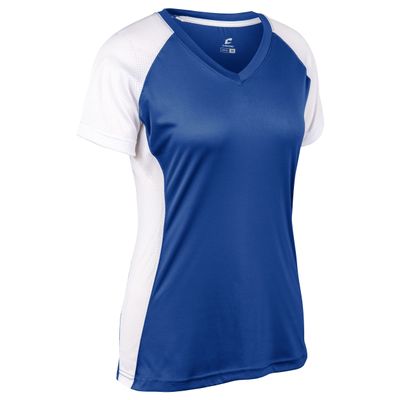 Infinite V-Neck Short Sleeve Softball Jersey, Girls' Large, Royal