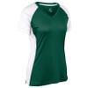 Champro Infinite V-Neck Short Sleeve Softball Jersey, Girls' Large, Forest Green view 1