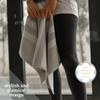 Luzia Striped Workout Towel for Sweat (Pack of 4) - Premium Quality 100% Turkish Cotton - Lightweight and Super Absorbent for Exercise, Sports, Workout, Fitness, Gym, Yoga, Running (Gray) view 4