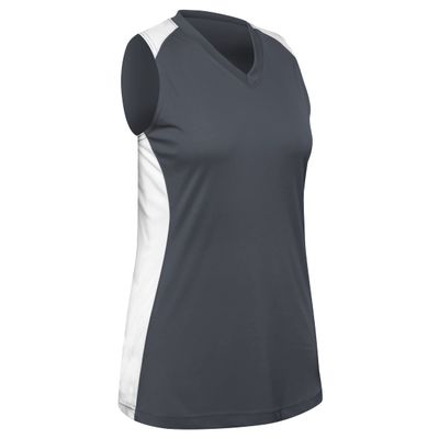 Infinite V-Neck Racerback Softball Jersey, Women's Medium, Graphite