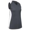 Infinite V-Neck Racerback Softball Jersey, Women's Medium, Graphite view 1