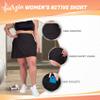 2 Pack Plus Size Skorts for Women with Pockets  High Waisted Skirt with Shorts  Tummy Control Golf, Tennis, Running, Skort Black and White 3X view 3