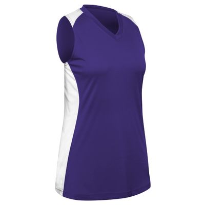 Infinite V-Neck Racerback Softball Jersey, Women's Large, Purple