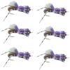 The Fly Fishing Place Fat Albert Purple Foam Body High Visibility Grasshopper Dry Fly - 6 Flies - Hook Size 10 - Hopper Dropper Indicator Fly view 1