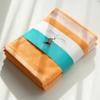 Luzia Striped Workout Towel for Sweat (Pack of 2) - Premium Quality 100% Turkish Cotton - Lightweight and Super Absorbent for Exercise, Sports, Workout, Fitness, Gym, Yoga, Running (Orange) view 1