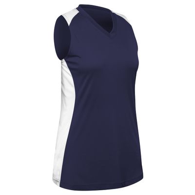 Infinite V-Neck Racerback Softball Jersey, Women's X-Large, Navy