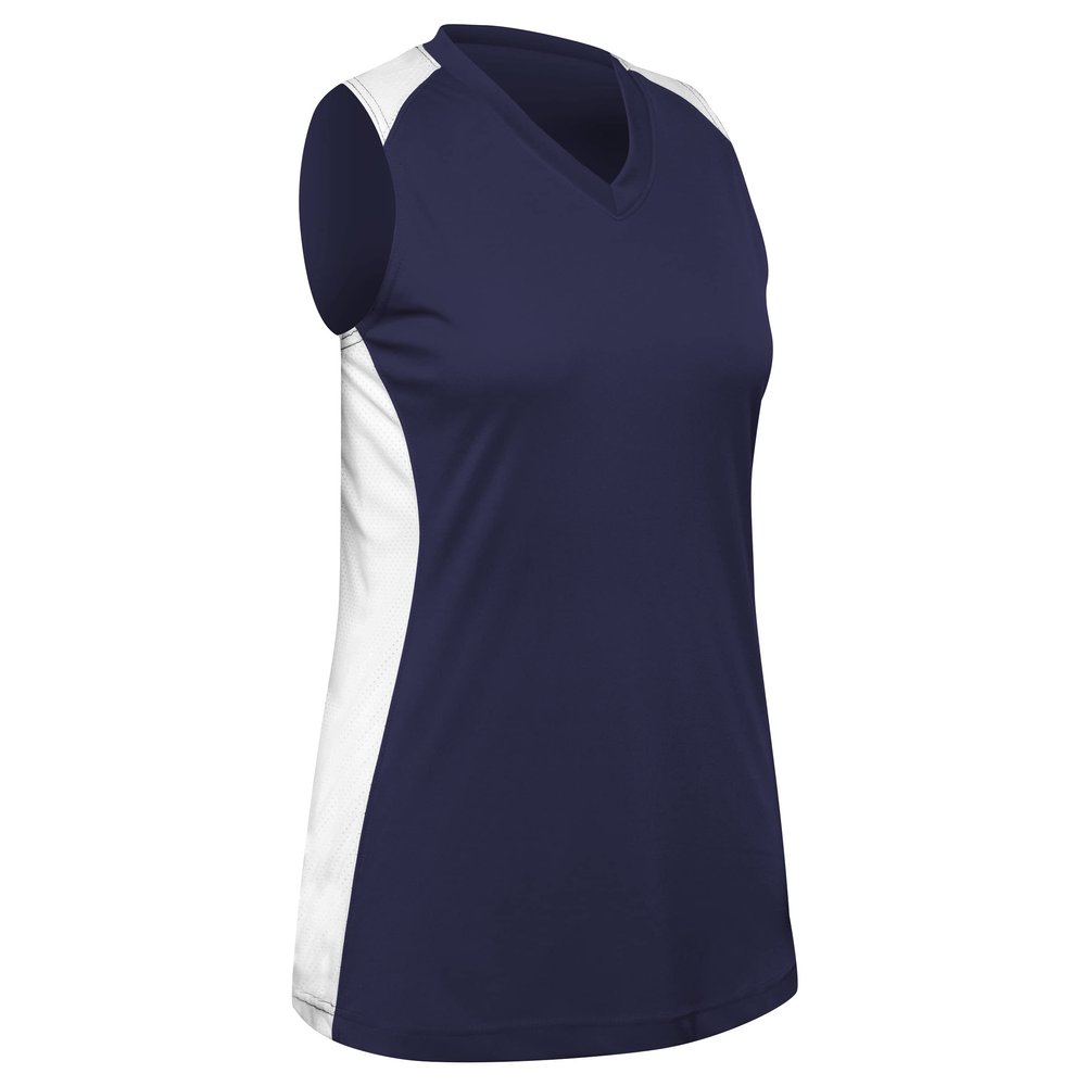 Infinite V-Neck Racerback Softball Jersey, Women's X-Large, Navy