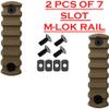 GOTICAL 7 Slots Section for Handguard Seven Slots Set of 2 Pieces Red (5 and 7 Slot - FDE) view 3