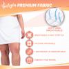 2 Pack Plus Size Skorts for Women with Pockets  High Waisted Skirt with Shorts  Tummy Control Golf, Tennis, Running, Skort Black and White 2X view 4